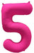 Decochamp 34-Inch Neon Pink Number 5 Balloon