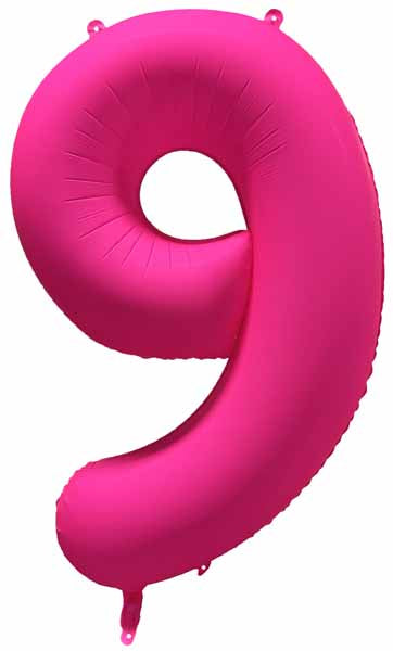 Decochamp 34-Inch Neon Pink Number 9 Balloon