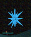 Decochamp 22-Inch Neon Blue Starburst Foil Balloon