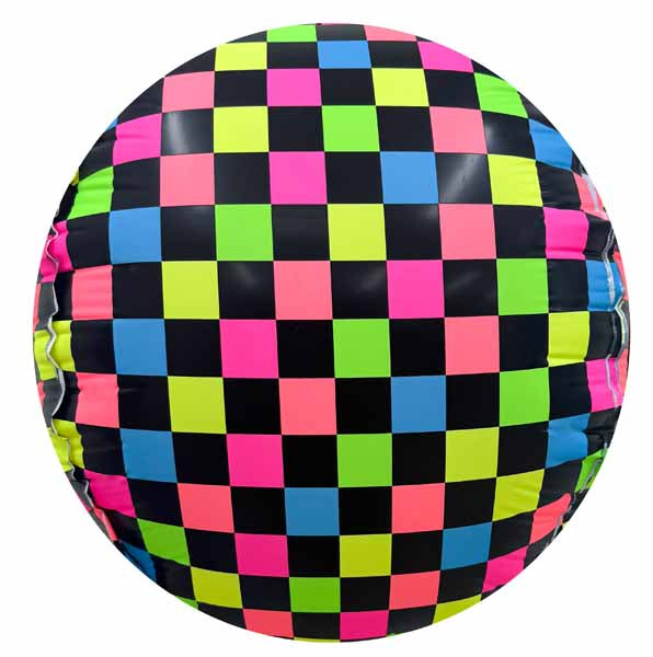 DecoChamp 18 Inch Multicolor Neon Disco Ball Foil Balloon