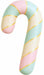 Pastel Swirl Candy Cane Foil Balloon, 34 Inch