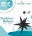 Decochamp 40 Inch Black Starburst Foil Balloon