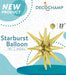DecoChamp Gold Starburst Foil Balloon, 22 Inch