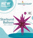 DecoChamp Hot Pink Starburst Foil Balloon, 22 Inch