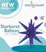 DecoChamp Purple Starburst Foil Balloon, 22 Inch