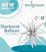 DecoChamp Silver Starburst Foil Balloon, 22 Inch