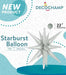 Decochamp 22-Inch Eucalyptus Grey Starburst Foil Balloon