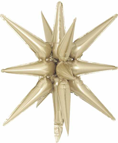 DecoChamp Champagne Starburst Foil Balloon, 22 Inch