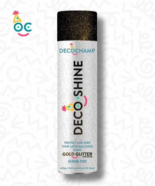 Decochamp DecoShine Gold Glitter Balloon Shine Spray, 600ml