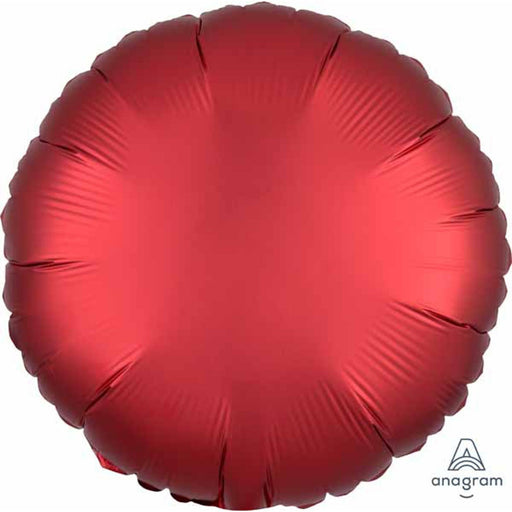 Sangria Satin Luxe 18" Round Tablecloth Package (Set Of 6)