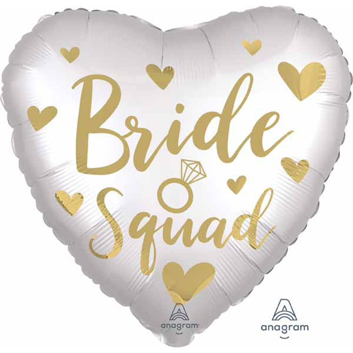 Satin Bride Squad Heart Balloon Package - 40 Piece Set