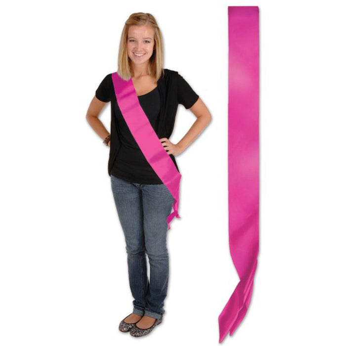 "Satin Sash Cerise - Personalize Your Own"
