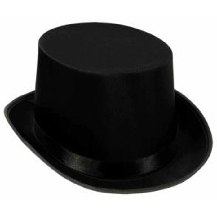 Satin Sleek Top Hat Black.