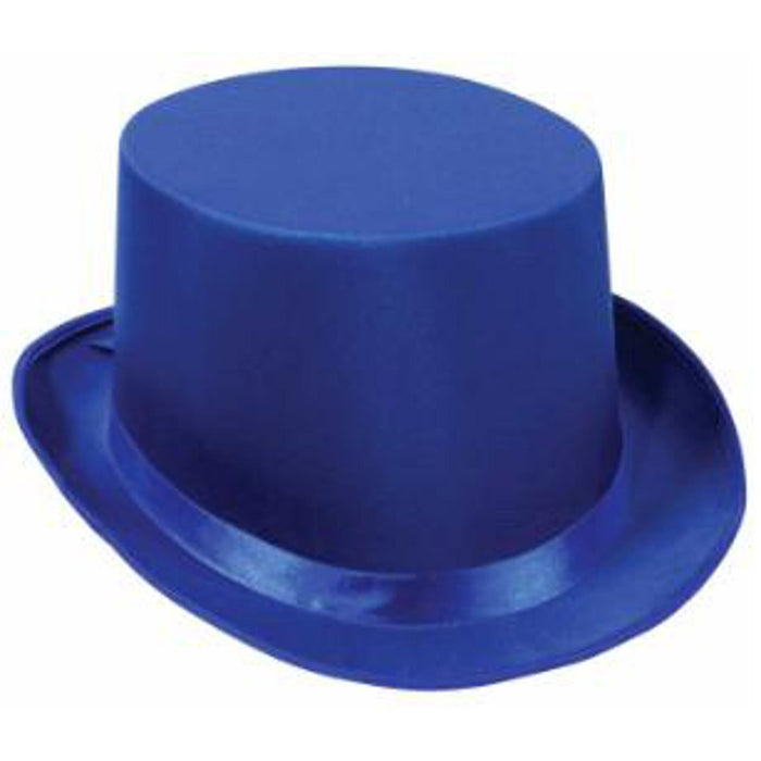 Satin Sleek Top Hat Blue.