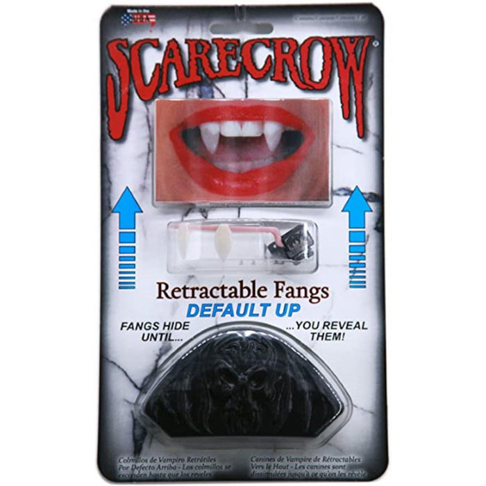 Scarecrow Fangs Retractable Up: Retractable Vampire Fangs For Realistic Look