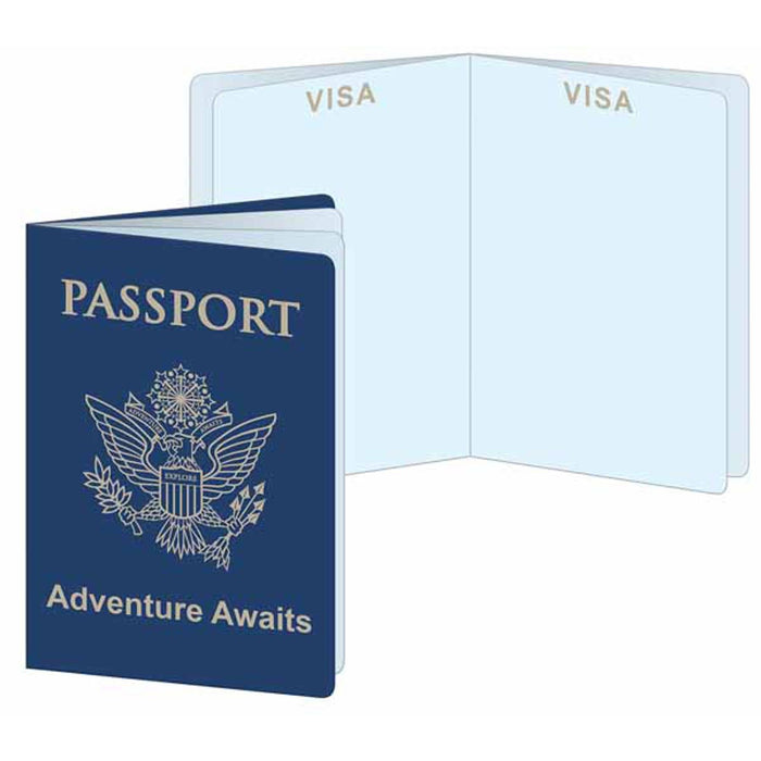 "Set Of 3 Travel Passports With Replica Artwork"