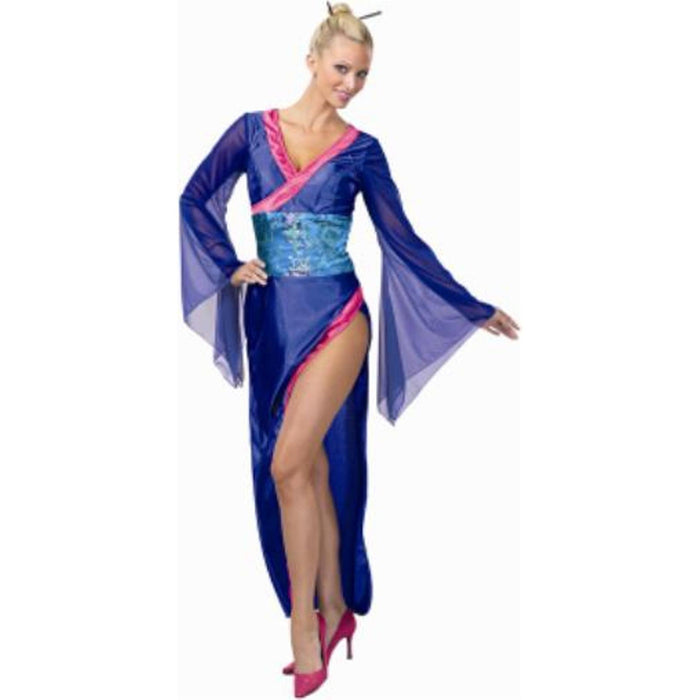 "Sexy Geisha Blue Costume - Size 6-8"