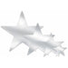 "Shimmering Silver Foil Stars - Bulk Pack Of 9", 9 Inches"