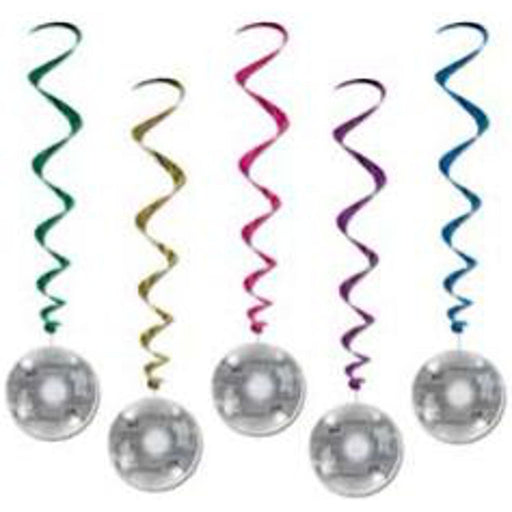 Shimmering Disco Ball Whirls - 5 Pack