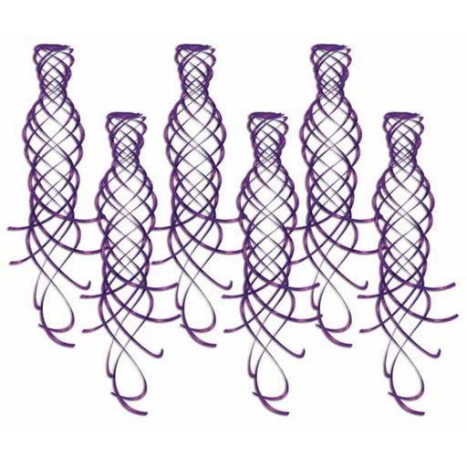 Shimmering Purple Whirls - Pack Of 6 (20")
