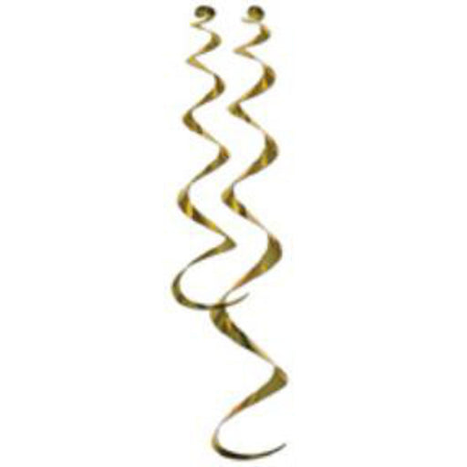Shiny And Festive Twirly Whirlys Gold (6Pk)