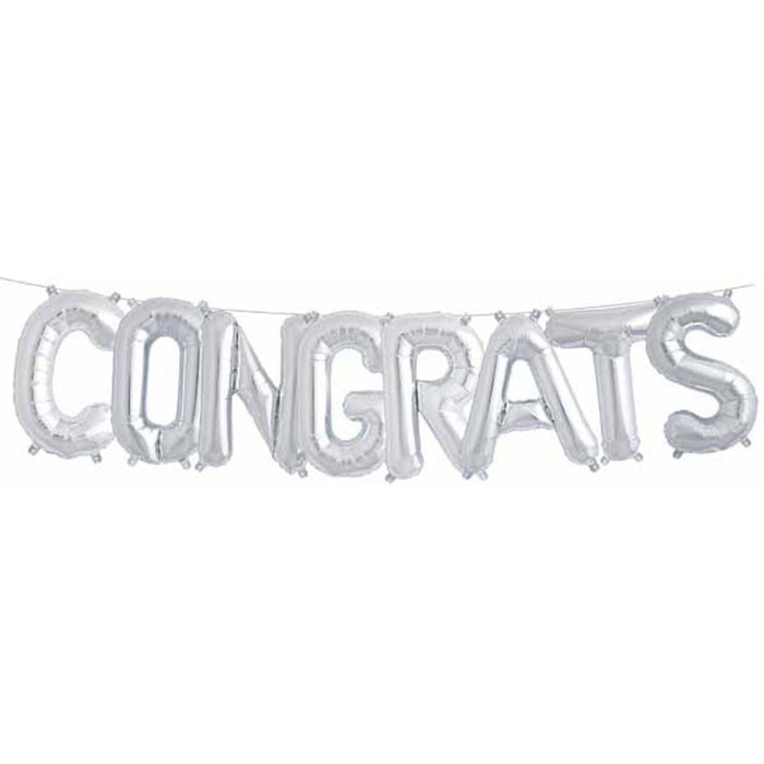 Silver Congrats Block Phrase Kit - 16"