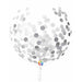 "Silver Confetti Balloons With Ribbon, Pack Of Three (17")"