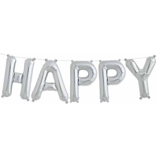 16" Silver "Happy" Letter Kit 