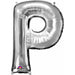 "Silver Letter P - 32" Height - Shape L34 - Complete Package"