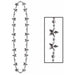 Silver Star Beads - 33" Length (1/Card)