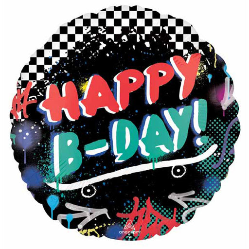 Rolling Celebrations: 28" Happy Birthday Skater Party Foil Balloon (5/Pk)