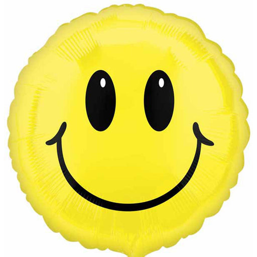 "Smiley Face Balloon Package - 18" Mylar & 20" Solid Color Balloons"