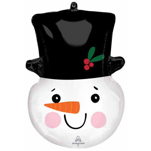 "Smiley Snowman Head 23" Decoration - Easy Assembly"