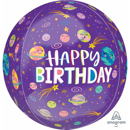 Smiling Galaxy Orbz 16" Xl Balloon Package