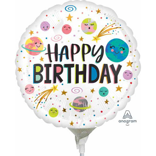 Smiling Galaxy Birthday Balloon - 9" Round A15