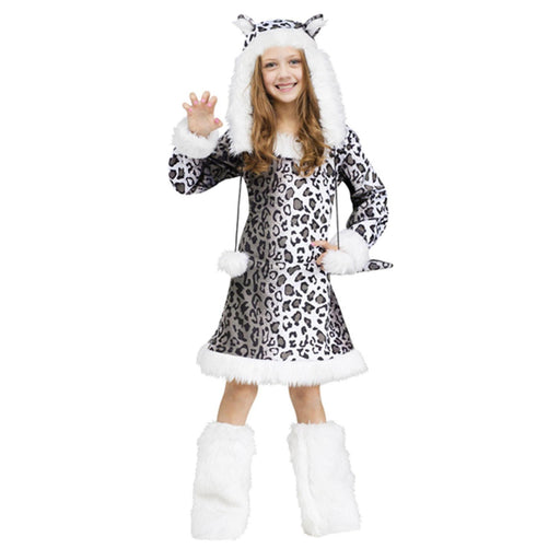 Snow Leopard Costume For Kids - Size 8-10 (1/PK)