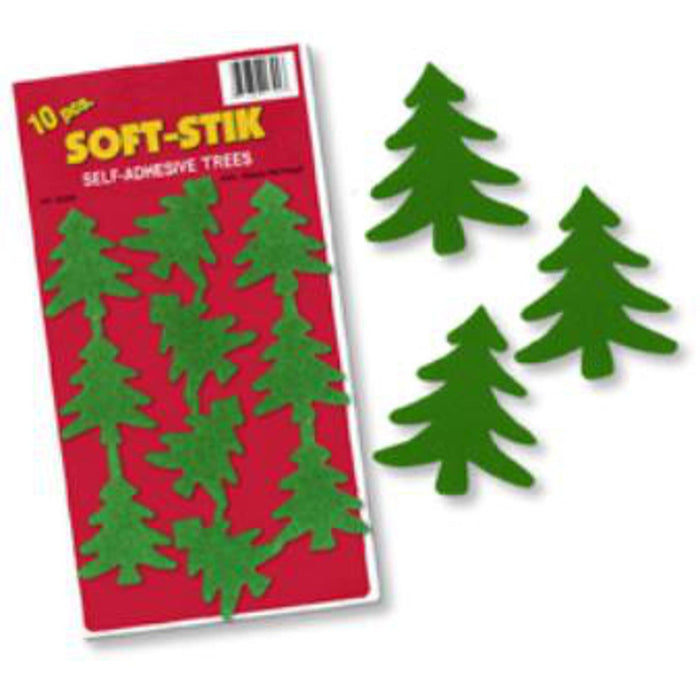 Soft Stik Silhouette Christmas Trees 10P
