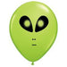 "Space Alien Lime Green Figurines - 100 Pieces, 5 Inches Tall"