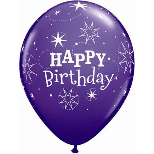 Regal 11-inch Birthday Sparkle Purple Balloon, adding a touch of royalty and elegance to your birthday celebration