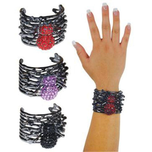 "Sparkling Spider Charm Bracelets - Asst. Colors"