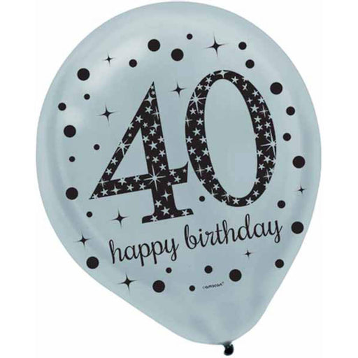 Sparkling Celebration 40Th Balloon Set (15Bg/12Cs)