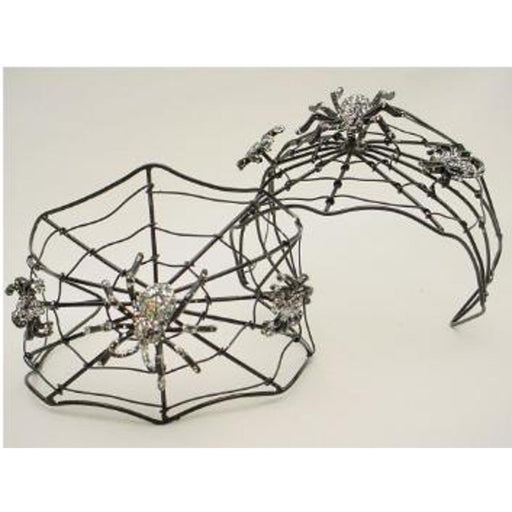 "Spiderweb Black Web Bangle - Edgy And Bold Jewelry"