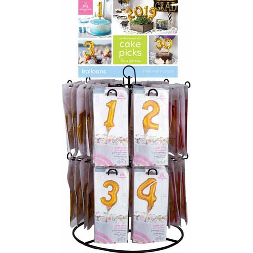 "Spinner Rack With 12 Pegs For Cake Display"