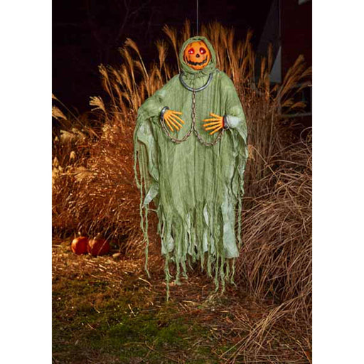 "Spooky 36" Lite Up Hanging Pumpkin Reaper"
