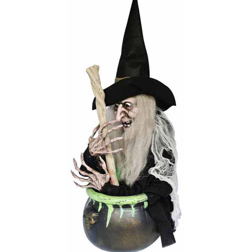 "Spooky Cauldron W/Witch Decoration"