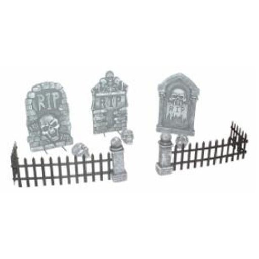 "Spooky Tabletop Graveyard Scene Set - 12 Pieces"