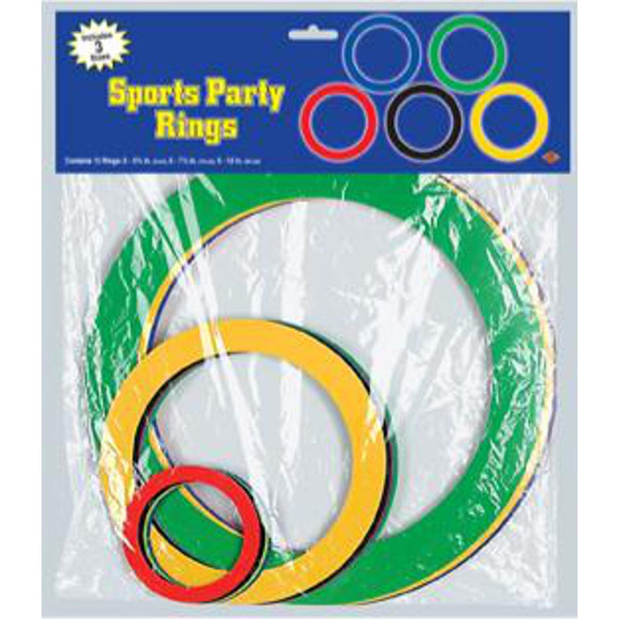 Party Rings Double Pack Sports Party Rings (15/Pkg)