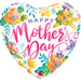 Happy Mother's Day Spring Floral 18″ Foil Balloon (5/Pk)