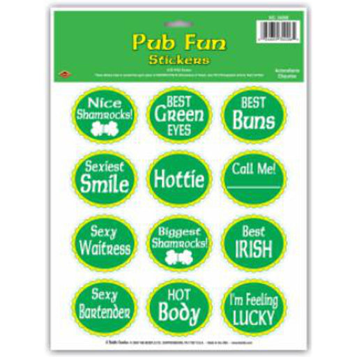 St. Patrick Pub Fun Stickers