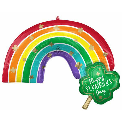 St. Patricks Day Rainbow Balloon - 33 Inch Shape P35 Pkg